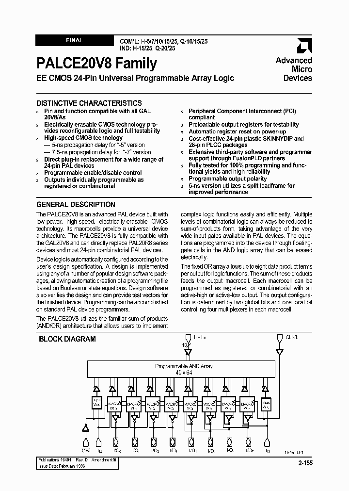 PALCE20V8_14223.PDF Datasheet