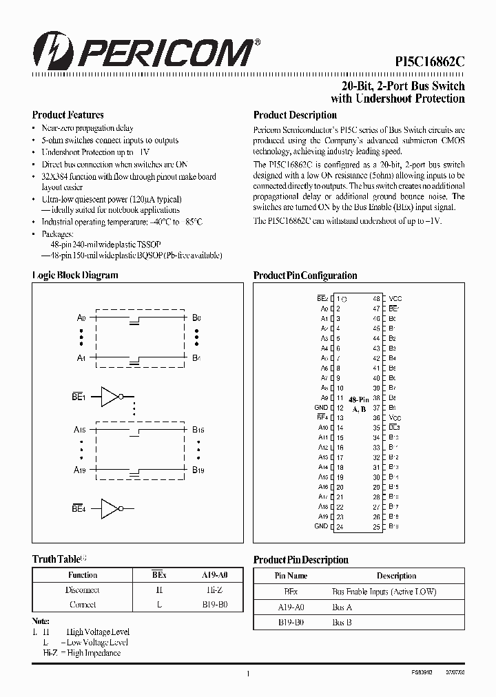 PI5C16862C_192165.PDF Datasheet