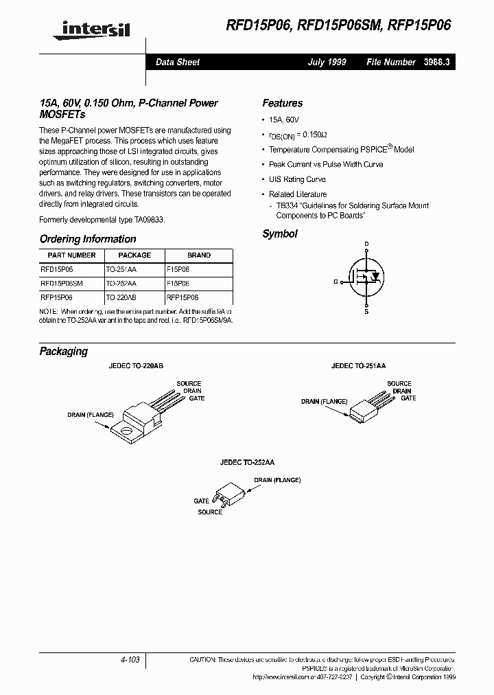 RFD15P06_236683.PDF Datasheet