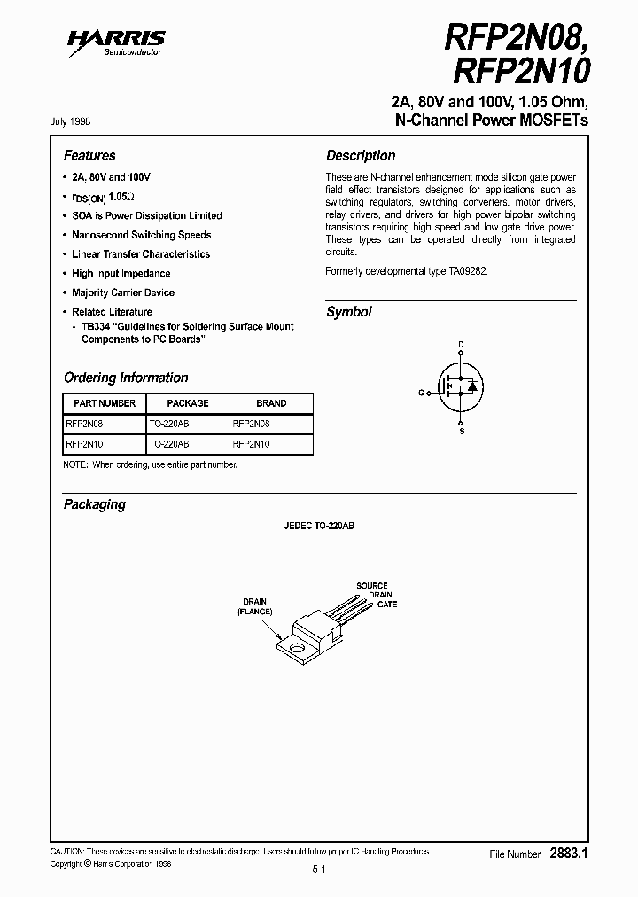 RFP2N10_226359.PDF Datasheet