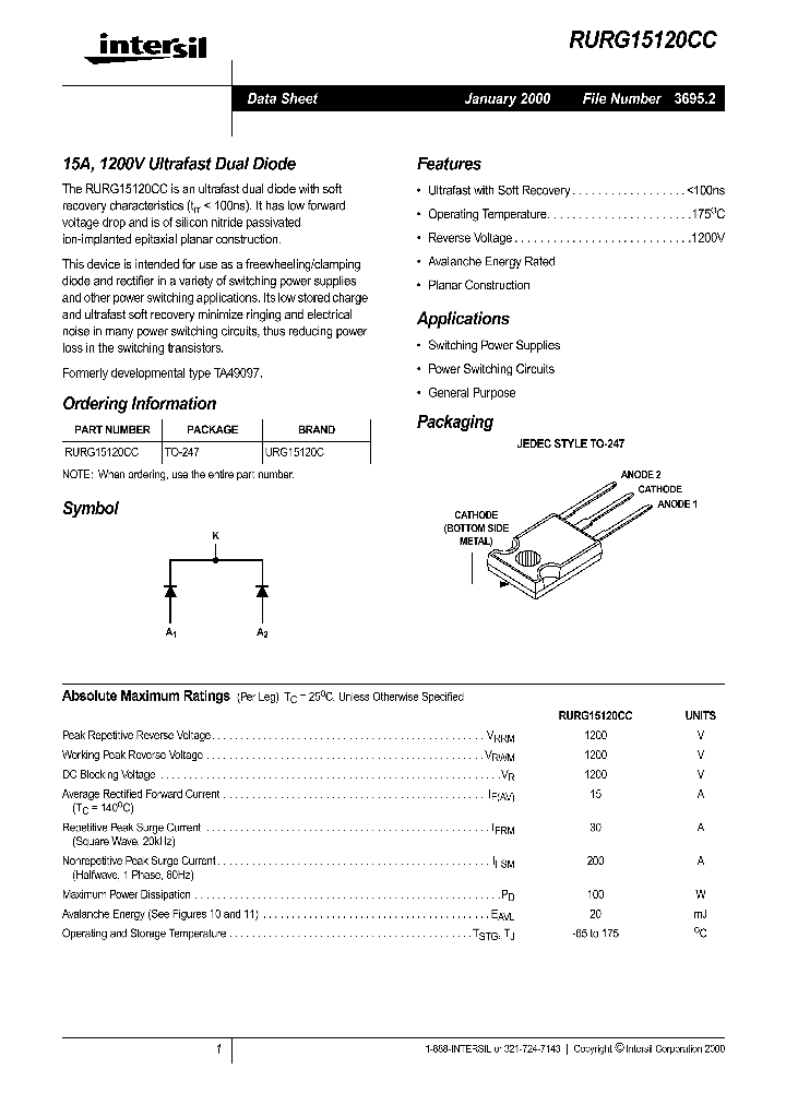 RURG15120C_171193.PDF Datasheet