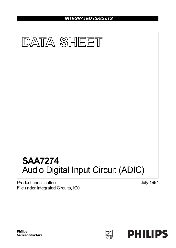 SAA7274_231473.PDF Datasheet