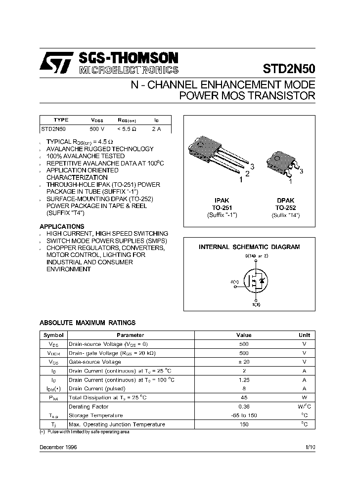 STD2N50_213558.PDF Datasheet