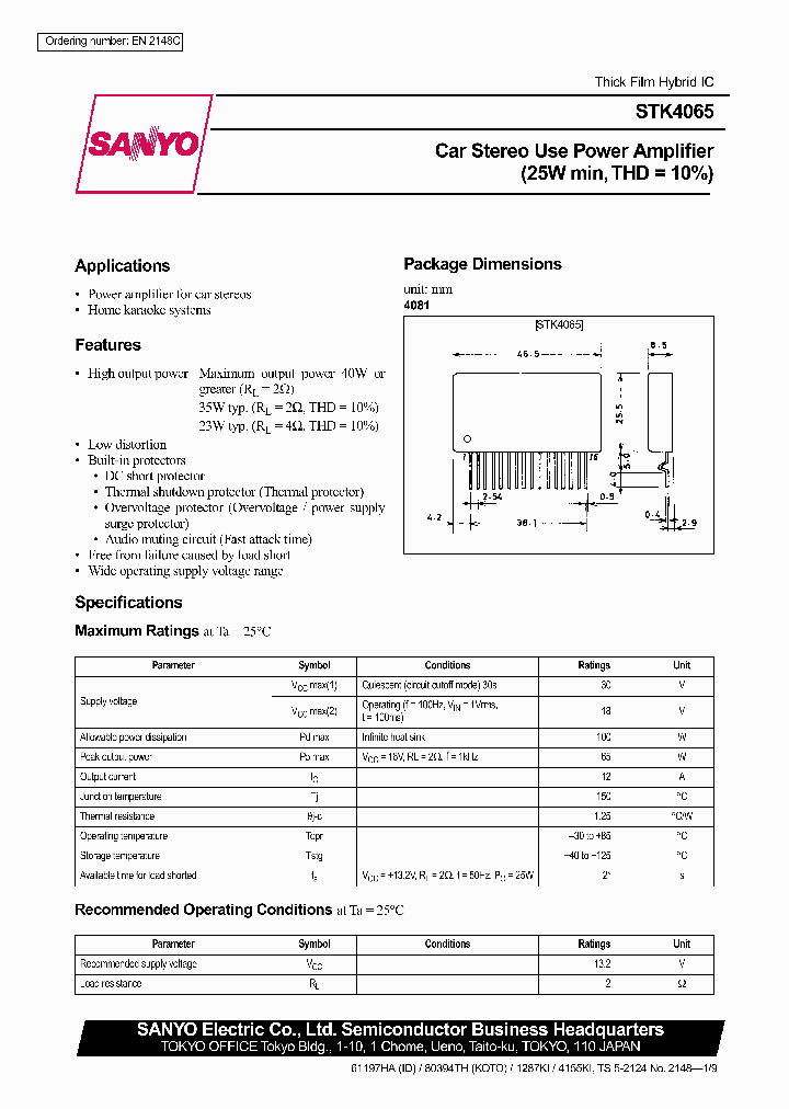 STK4065_224954.PDF Datasheet