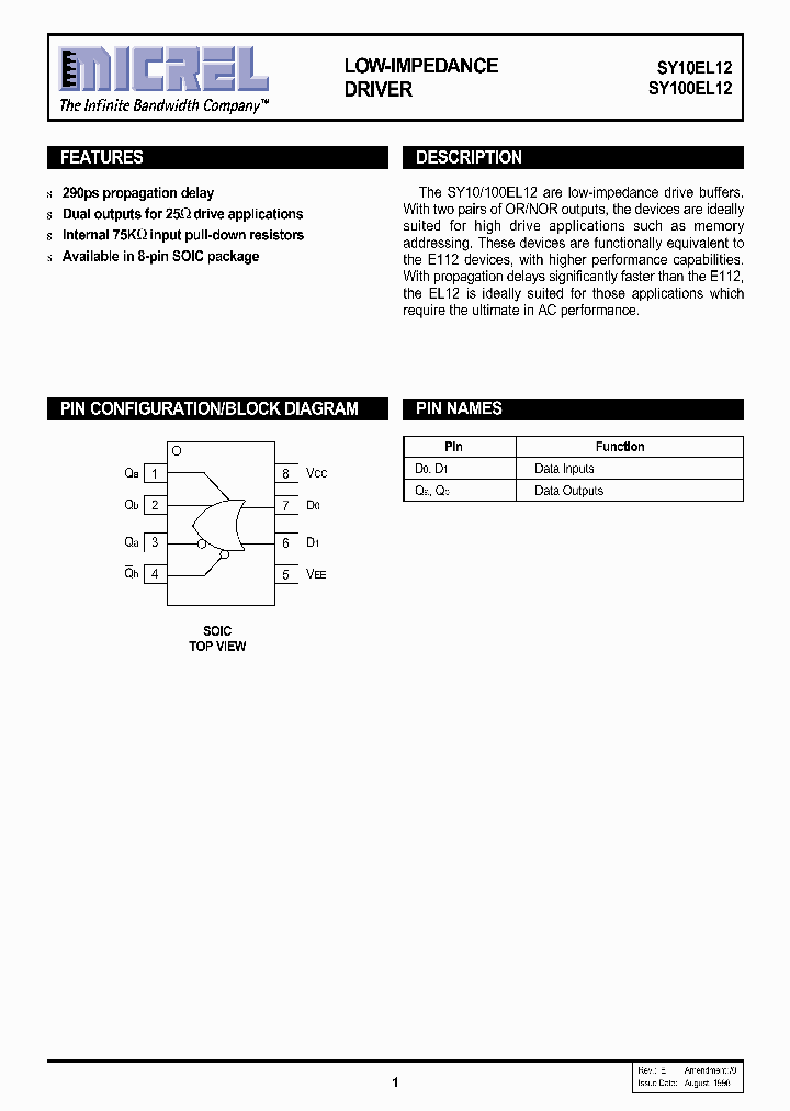 SY10EL12_228240.PDF Datasheet
