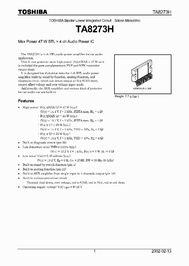 TA8273H_215545.PDF Datasheet