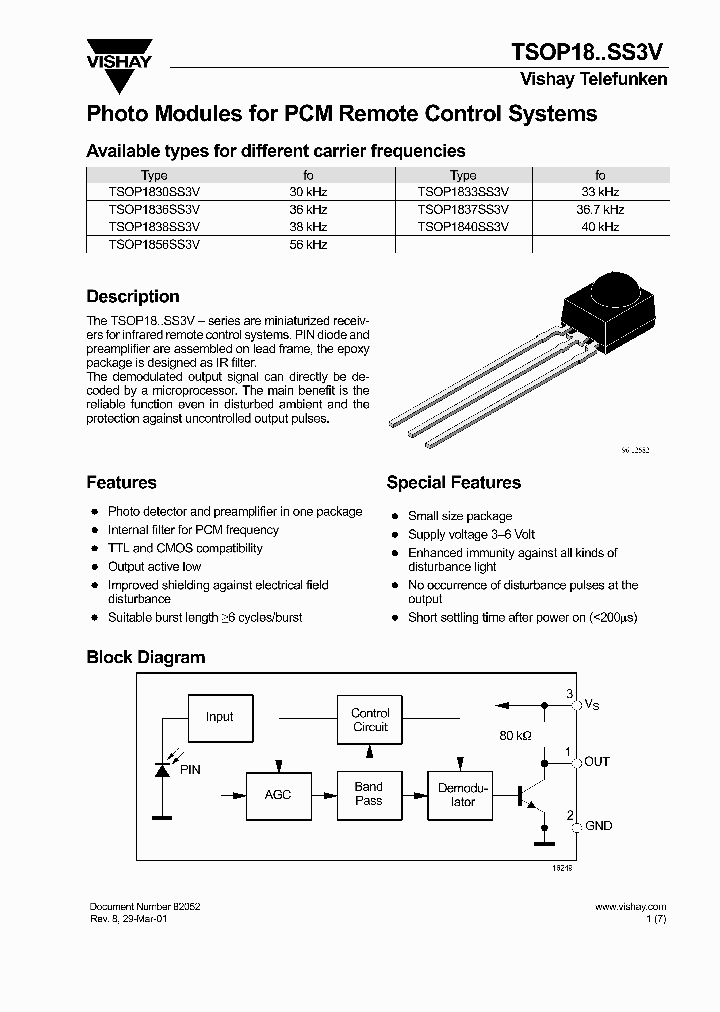 TSOP1838SS3V_304643.PDF Datasheet