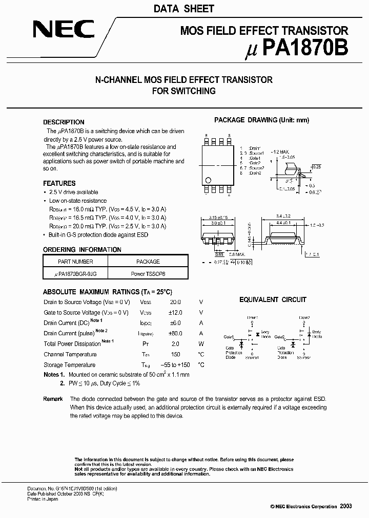 UPA1870B_192799.PDF Datasheet
