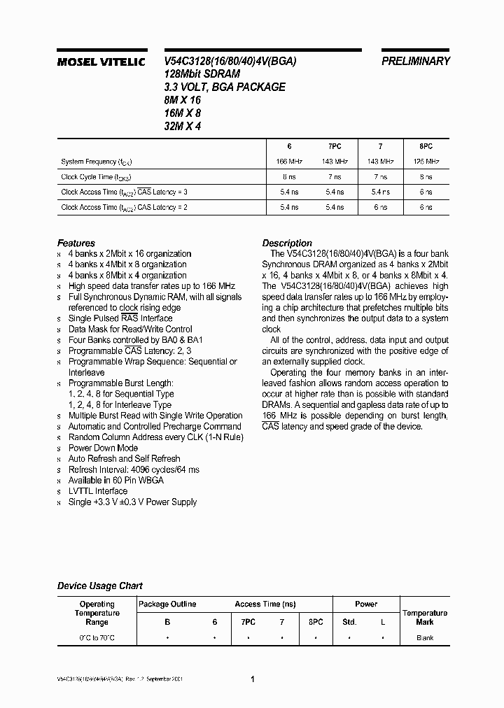 V54C3128164VBGA_299358.PDF Datasheet