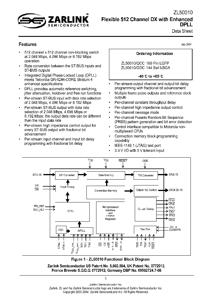 ZL50010_212095.PDF Datasheet