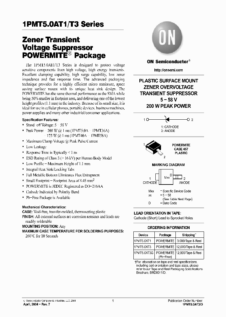 1PMT30AT3_344628.PDF Datasheet