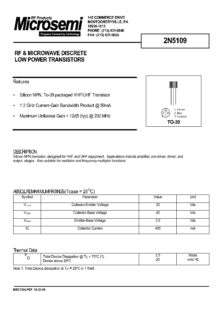 2N5109_199433.PDF Datasheet