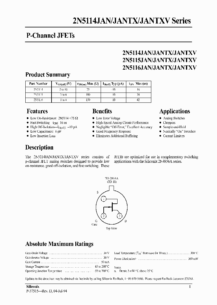 2N5116JANTXV_305475.PDF Datasheet