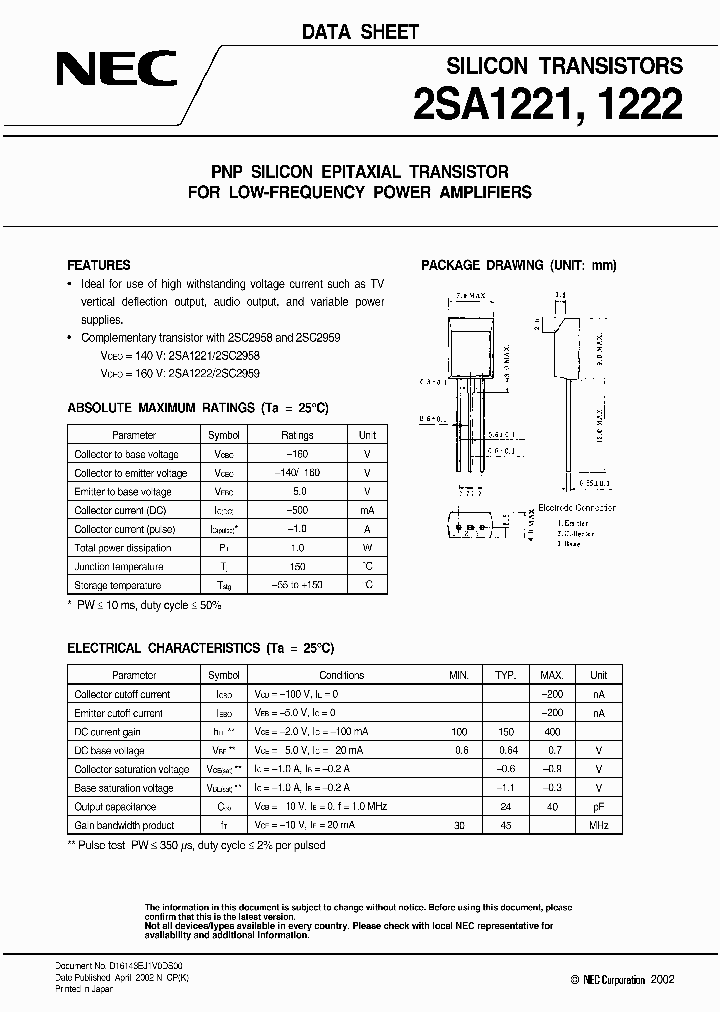 2SA1221_321891.PDF Datasheet