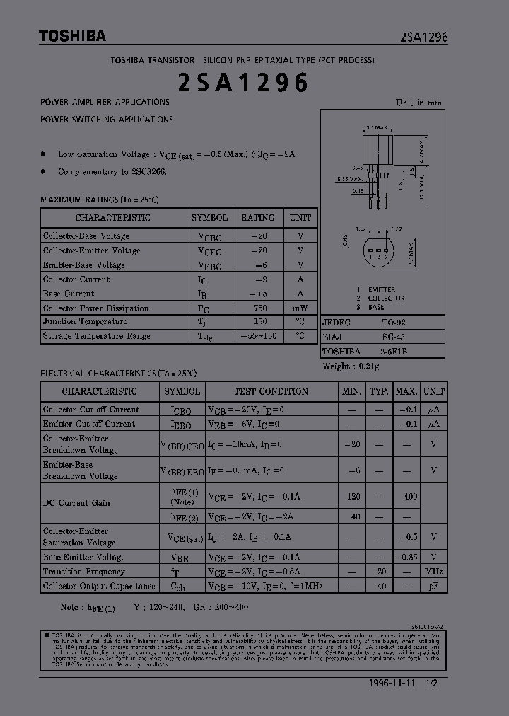 2SA1296_310012.PDF Datasheet