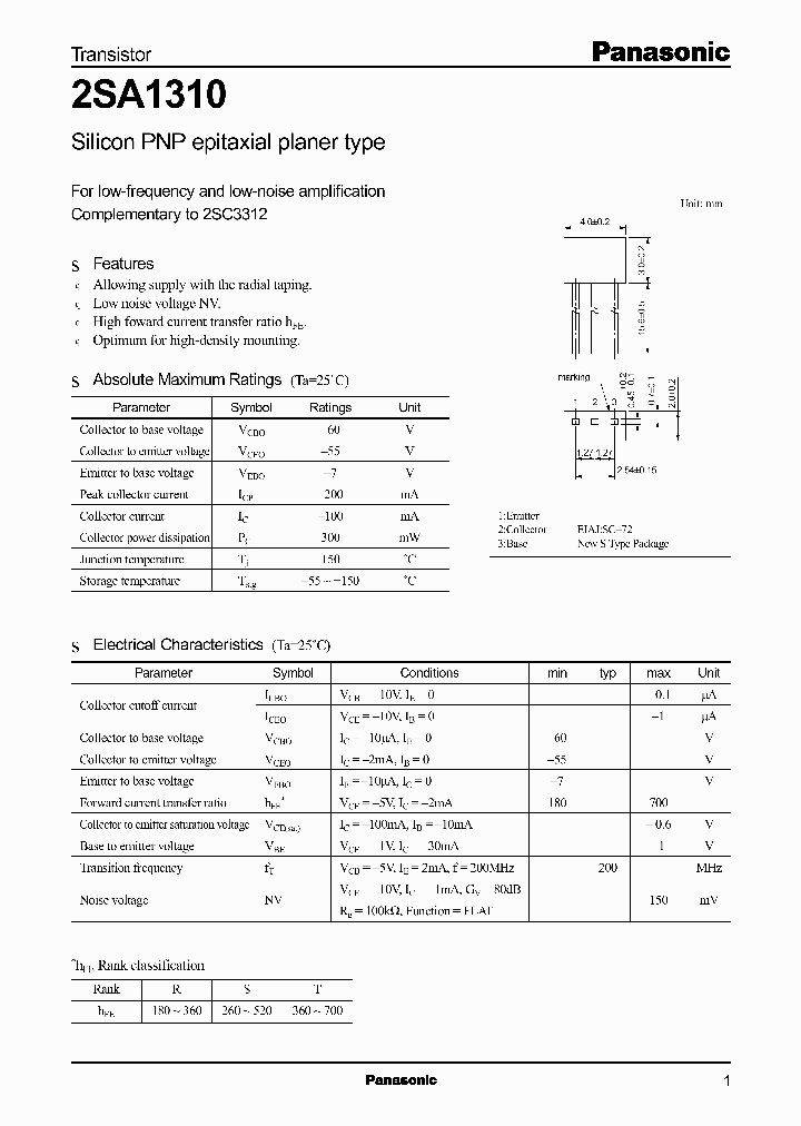 2SA1310_309954.PDF Datasheet