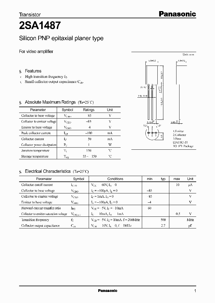 2SA1487_364748.PDF Datasheet