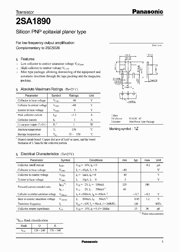 2SA1890_341093.PDF Datasheet