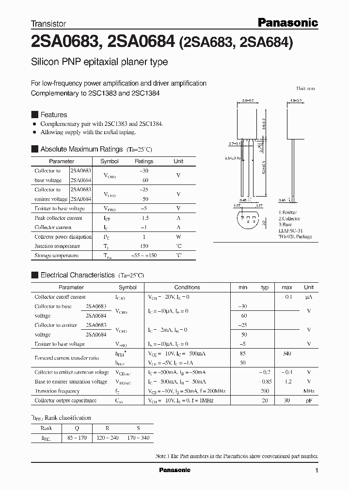2SA684_285417.PDF Datasheet
