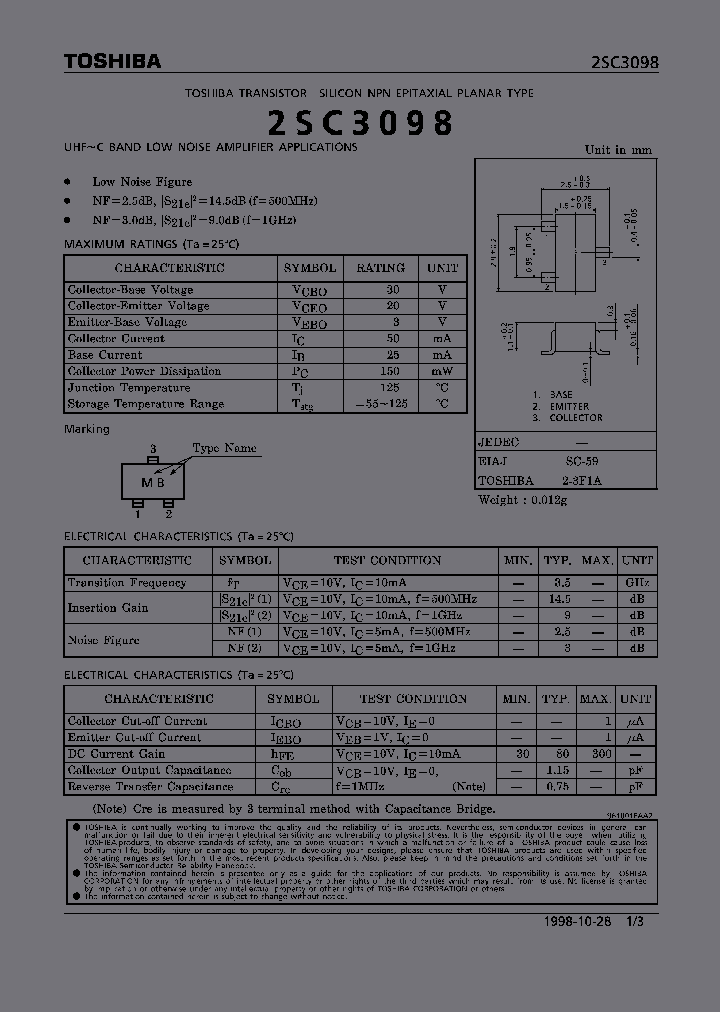 2SC3098_337105.PDF Datasheet