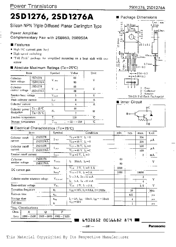 2SD1276A_314986.PDF Datasheet