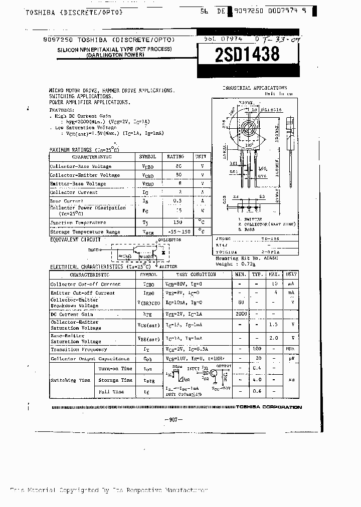 2SD1438_349979.PDF Datasheet