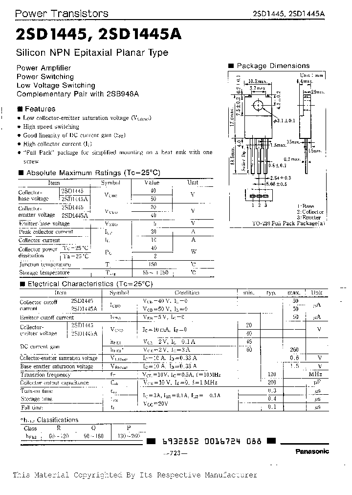 2SD1445A_358839.PDF Datasheet