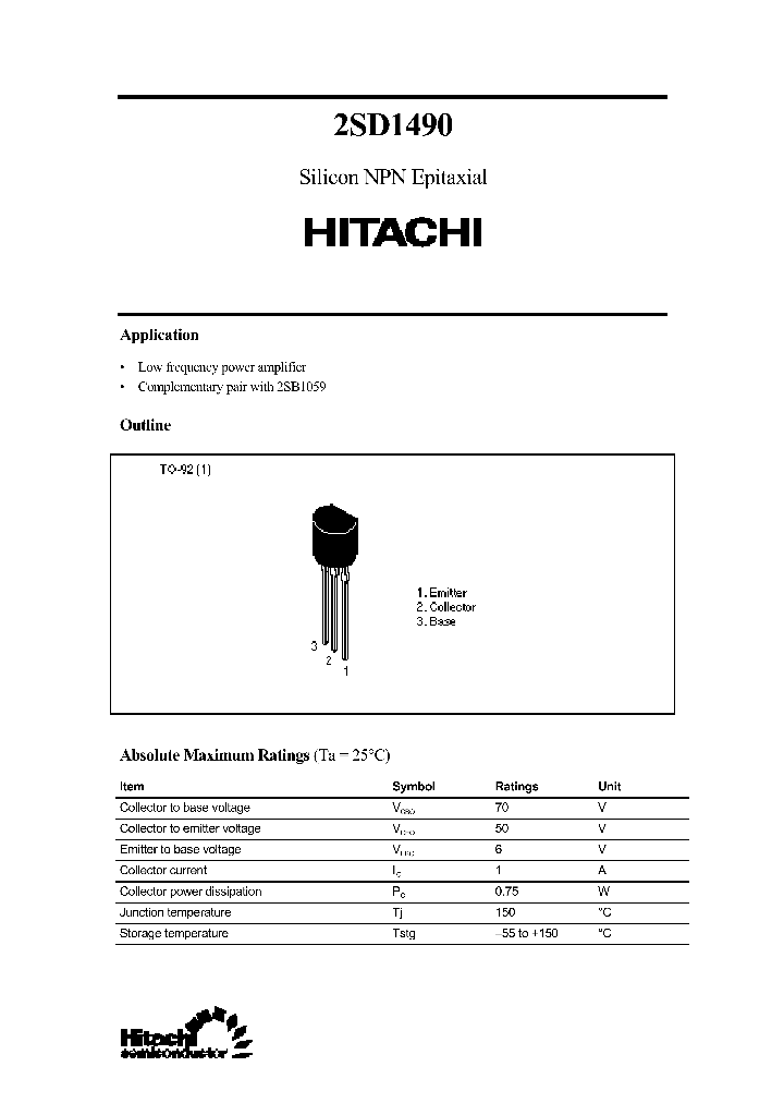 2SD1490_315507.PDF Datasheet