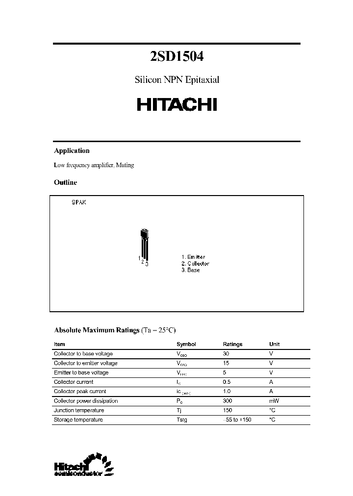 2SD1504_318563.PDF Datasheet