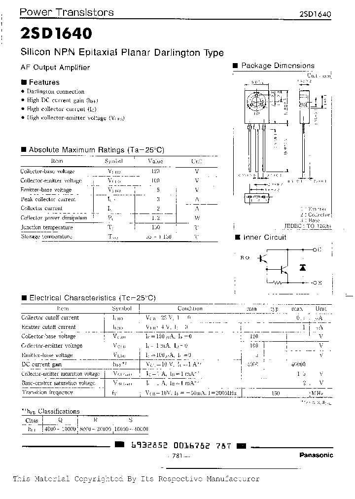 2SD1640_314415.PDF Datasheet