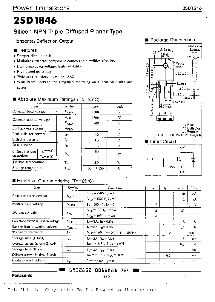 2SD1846_337417.PDF Datasheet