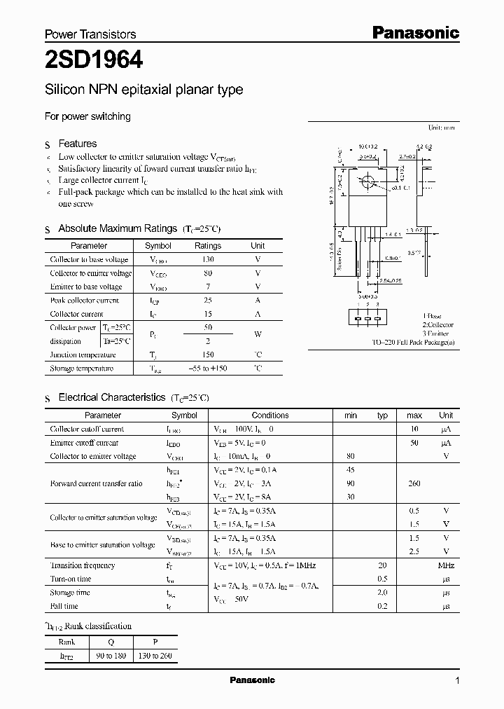 2SD1964_357321.PDF Datasheet
