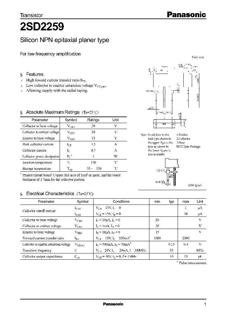 2SD2259_334156.PDF Datasheet