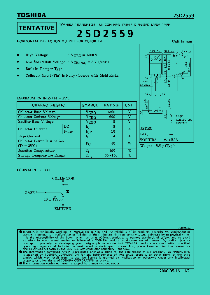 2SD2559_321533.PDF Datasheet