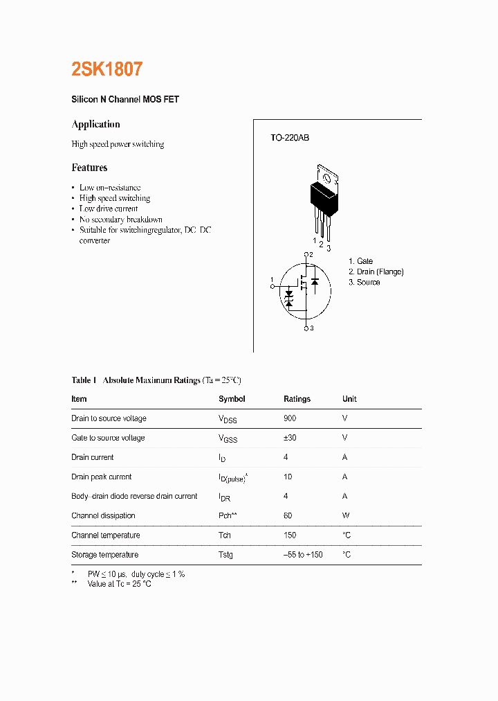 2SK1807_203124.PDF Datasheet