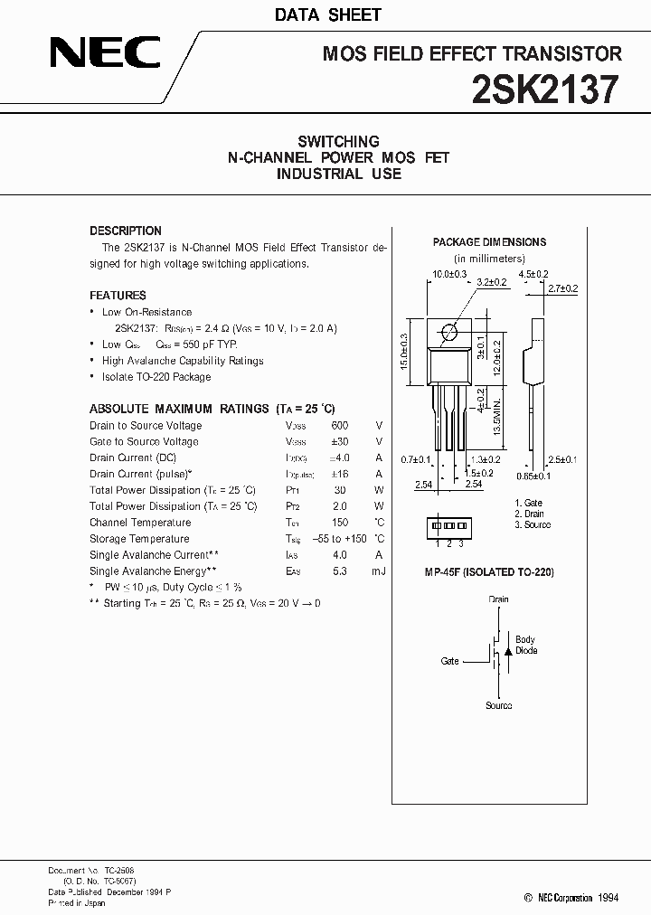 2SK2137_191602.PDF Datasheet