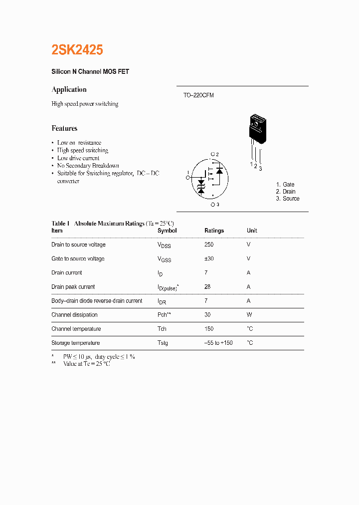 2SK2425_319704.PDF Datasheet