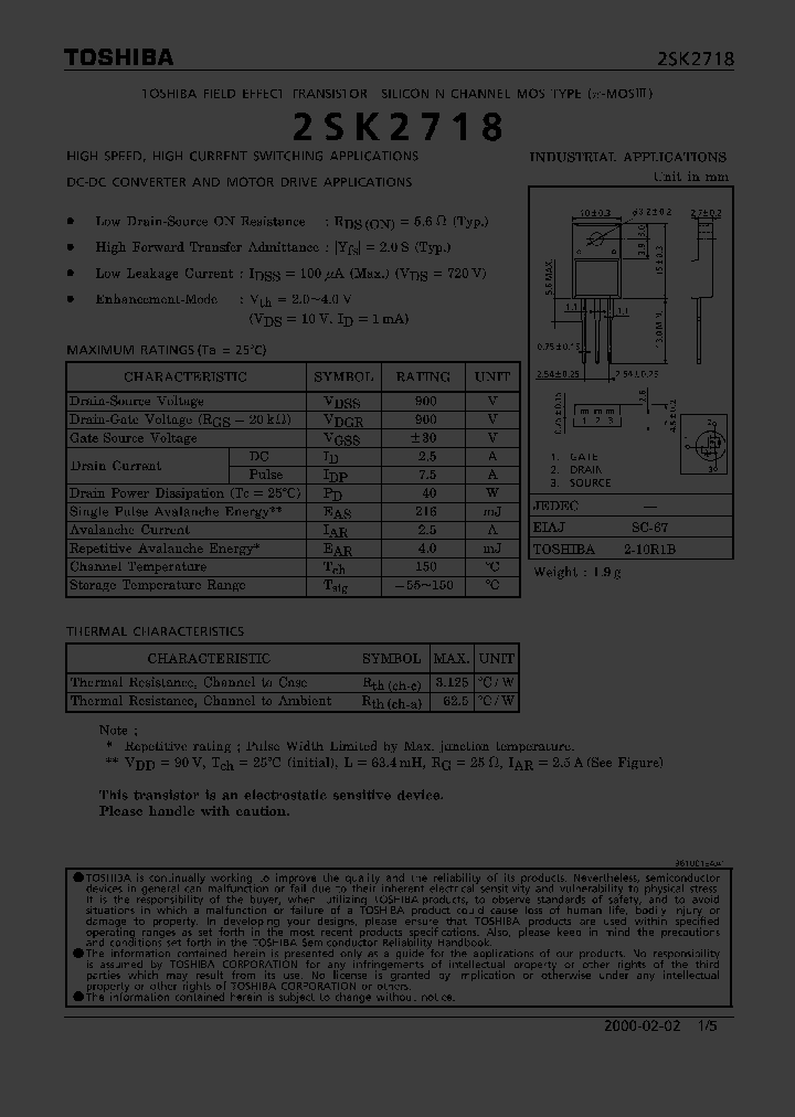 2SK2718_356034.PDF Datasheet