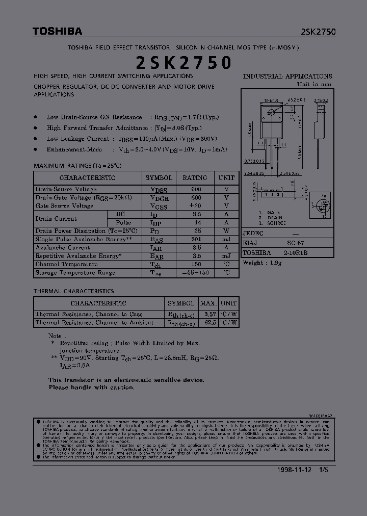 2SK2750_360053.PDF Datasheet