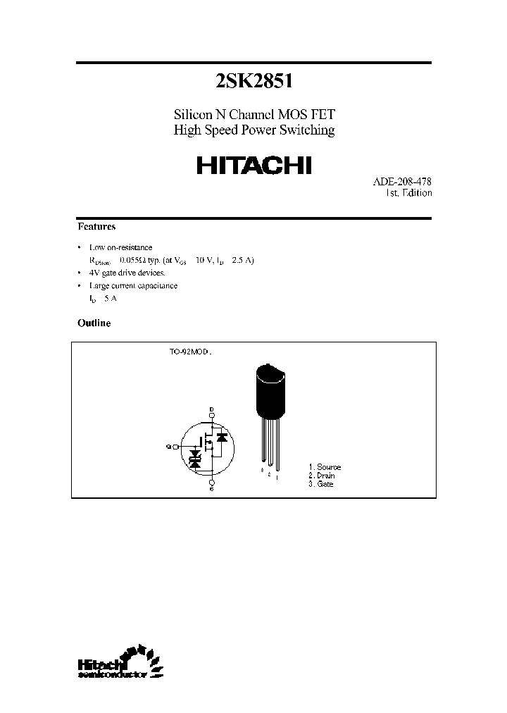 2SK2851_360556.PDF Datasheet