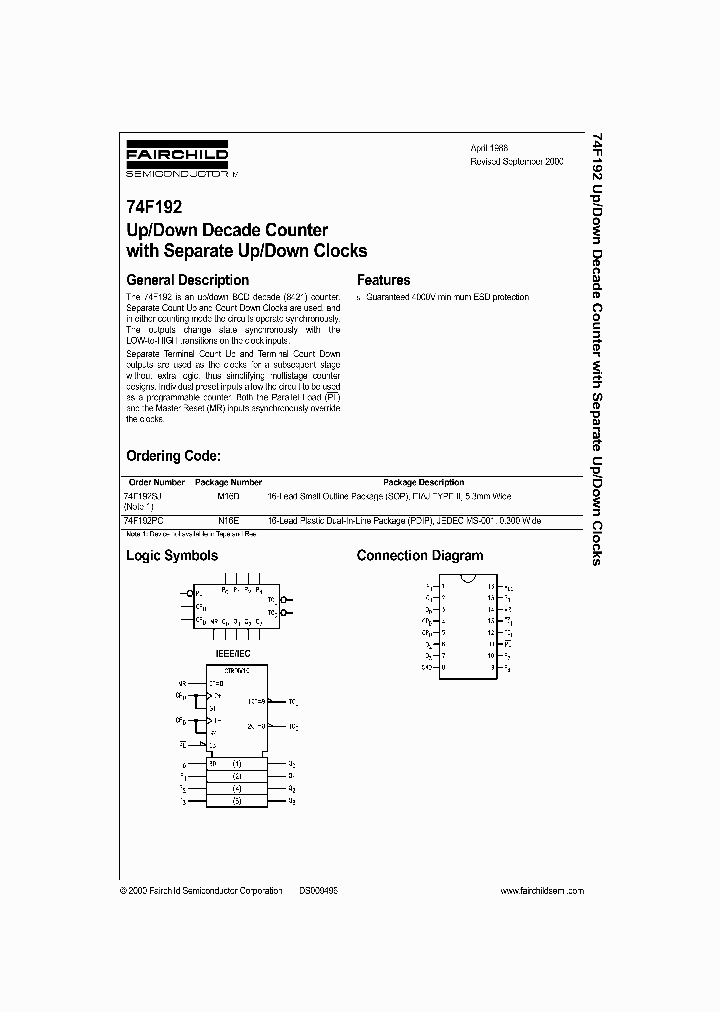 74F192_365356.PDF Datasheet