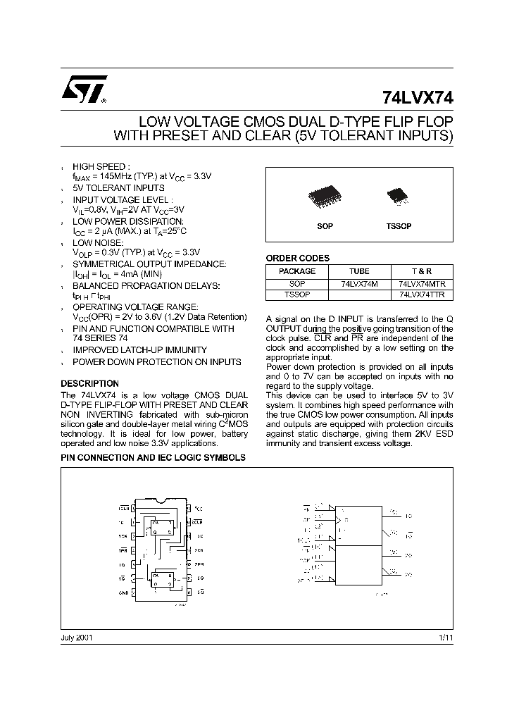 74LVX74_200754.PDF Datasheet