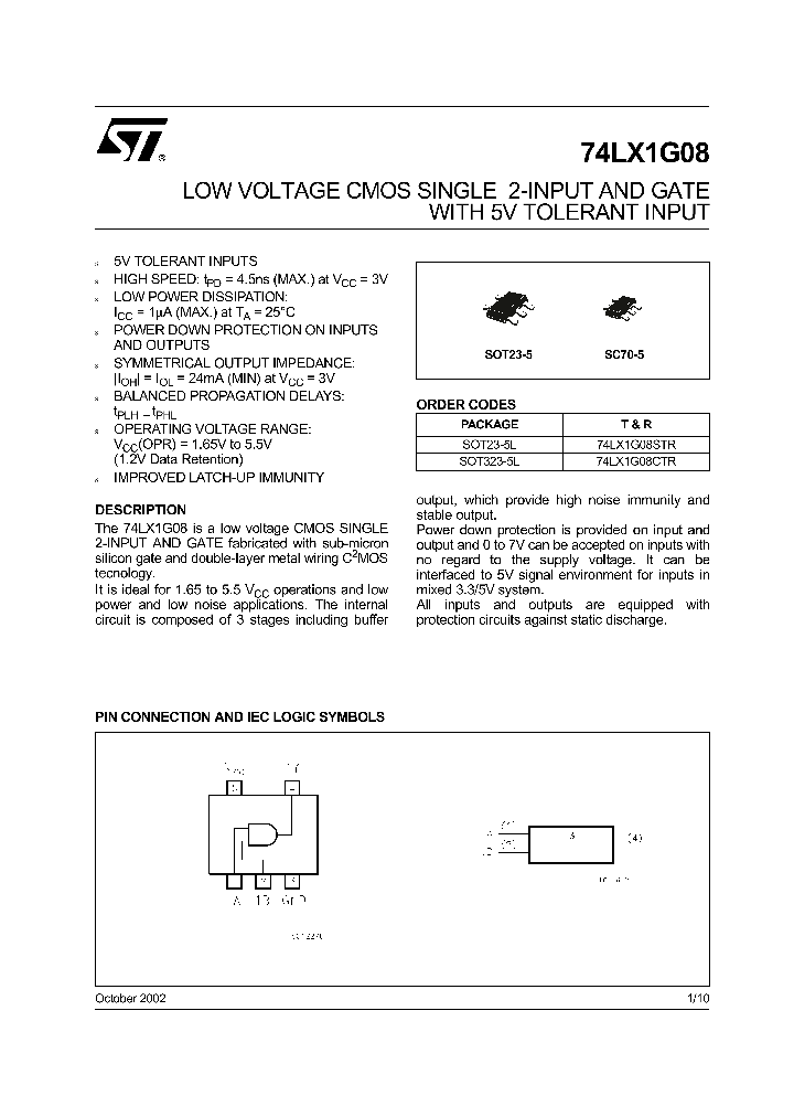 74LX1G08_366396.PDF Datasheet