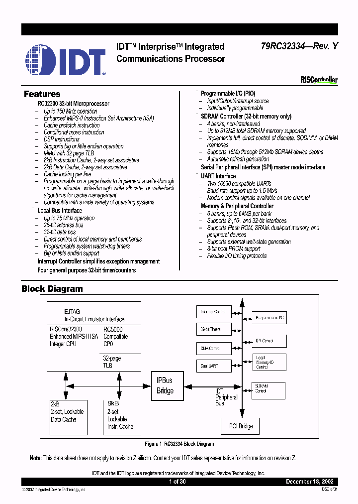79RC32334_311492.PDF Datasheet