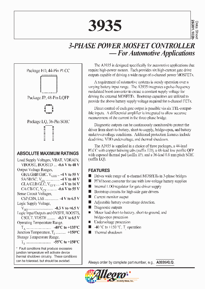 A3935KE_38995.PDF Datasheet