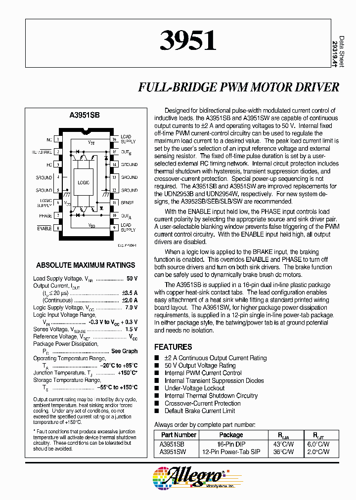 A3951SB_329551.PDF Datasheet