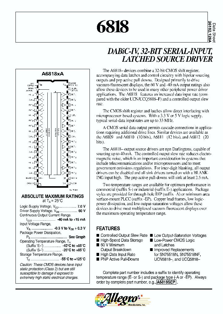 A6818SA_379125.PDF Datasheet