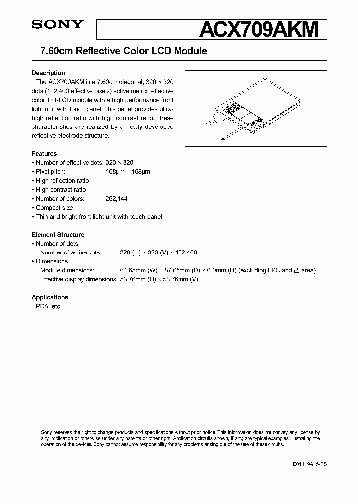 ACX709AKM_311553.PDF Datasheet
