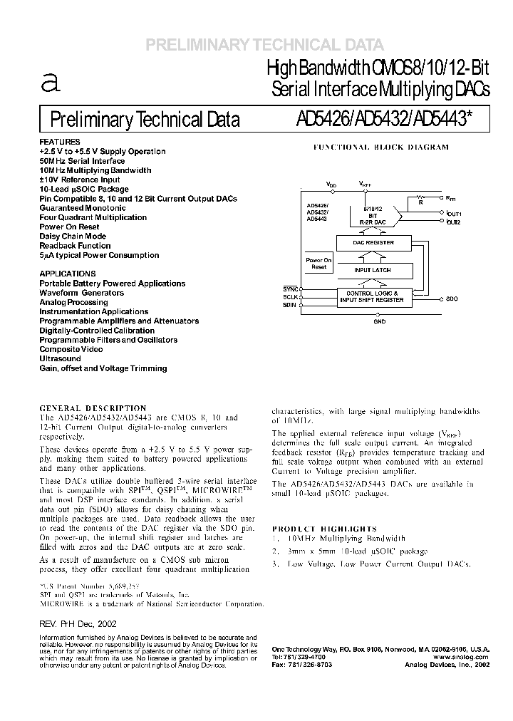 AD5426_55712.PDF Datasheet