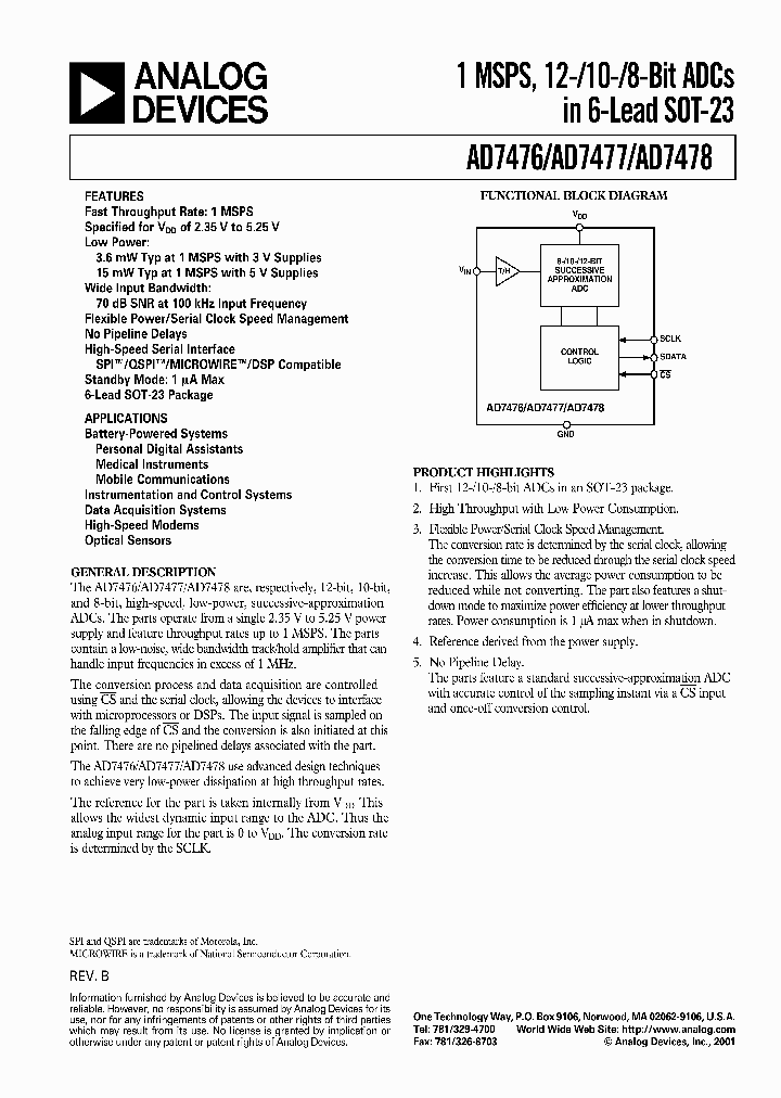AD7476_200985.PDF Datasheet